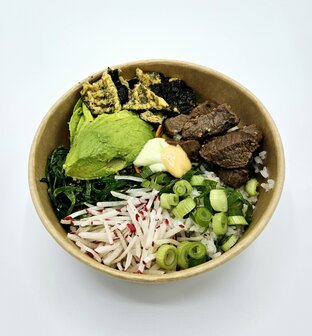 Pok&eacute; bowl beef teriyaki