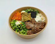 Poké bowl beef teriyaki
